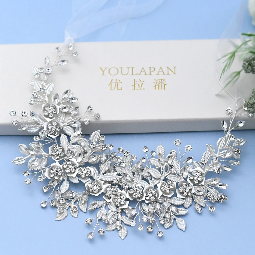 

TOPQUEEN SH349 Bride Belts for Dresses Alloy Flower Rhinestone Belt for Gowns Sash for Wedding Dress Satin Sash Belt Party Belts