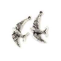 15pcs alloy swallow charms pendants for jewelry making bracelet necklace diy accessories 14 5x29mm a 683