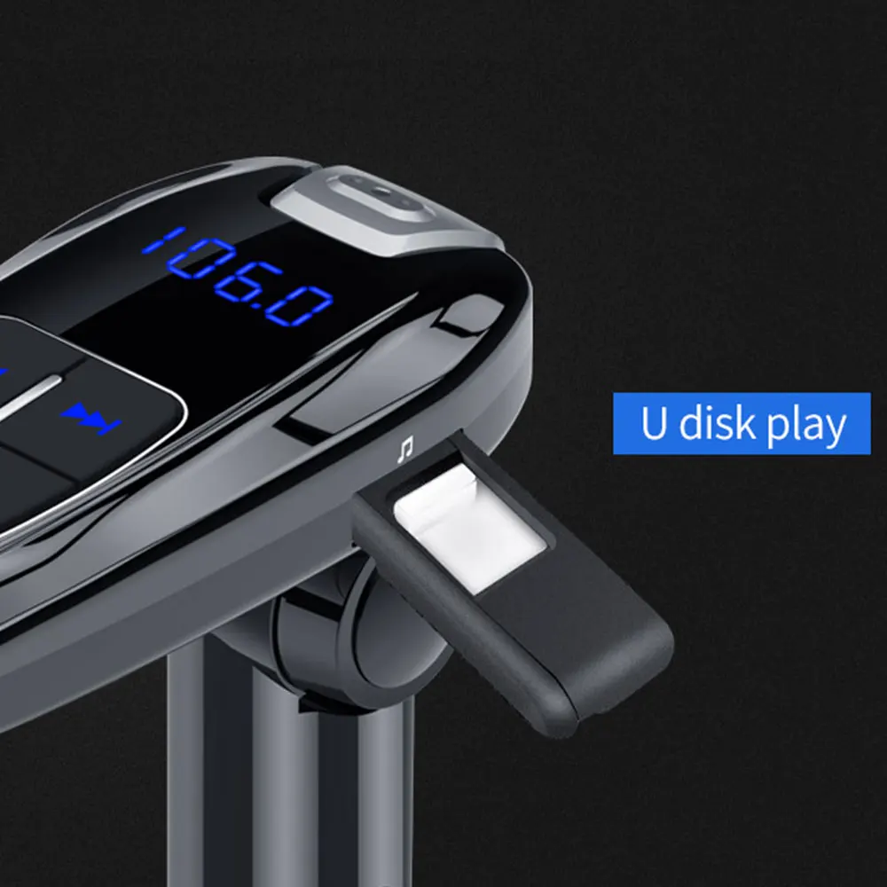 

Vehemo Universal Car Mp3 Player Handsfree FM Bluetooth Dual USB Receiver Stereo Music Fm Transmitter