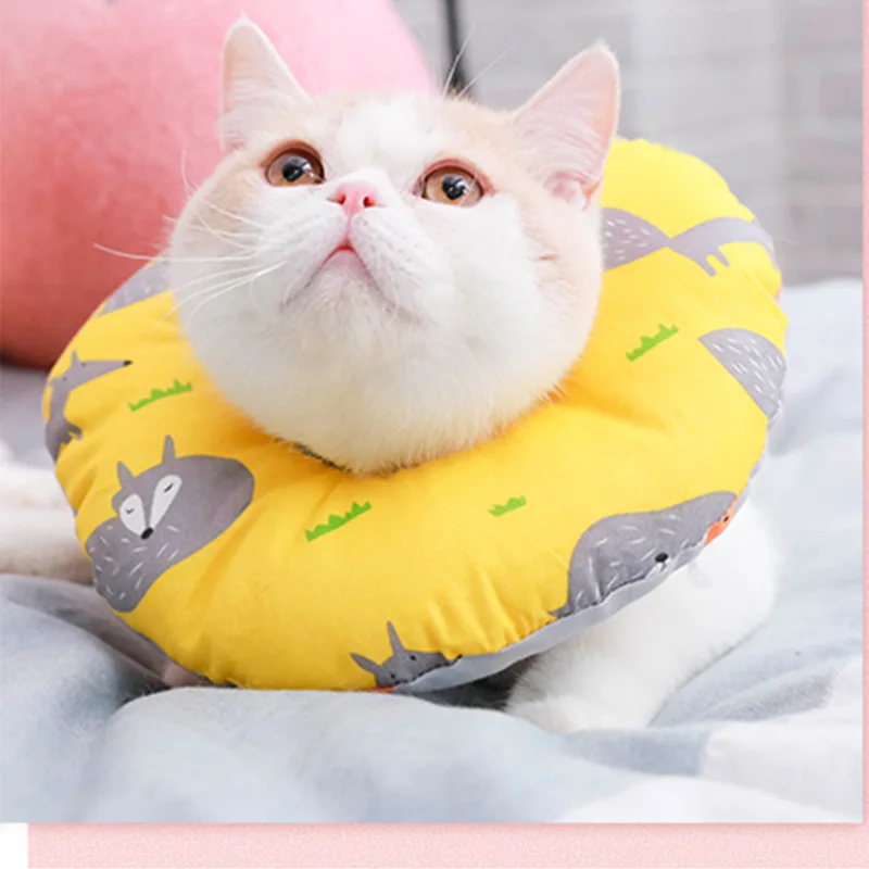 

Elizabeth Ring Soft Cloth Pet Cat Elizabeth Anti-licking Headgear Shame Collar Cat Collar Sterilization Supplies