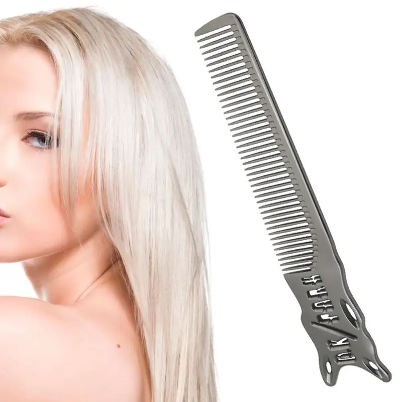 Алюминий Металлический Гребень для стрижки волос Парикмахерские ножницы и