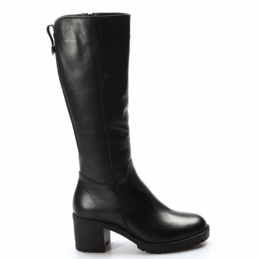 

Women Boots Fast Step Genuine Leather & Shearling Women'S Thick Heeled Boots 407 Kza2114