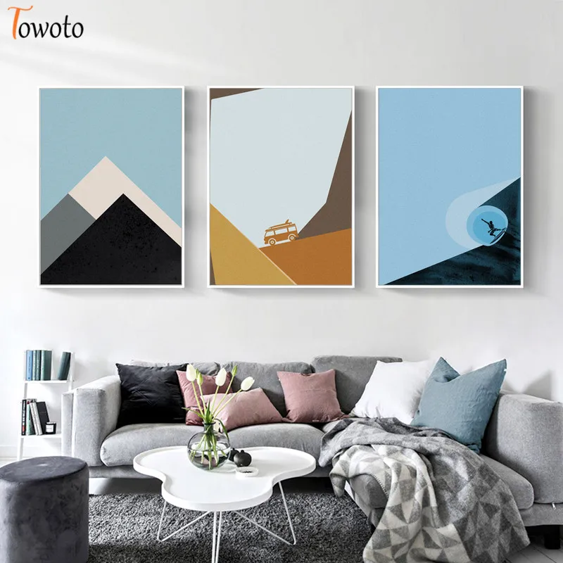 Современная Абстрактная живопись холст картины дорожное настенное Искусство