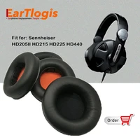 eartlogis replacement ear pads for sennheiser hd205ii hd215 hd225 hd440 headset parts earmuff cover cushion cups pillow