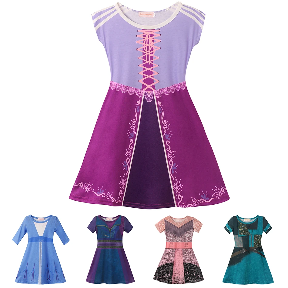 Платье принцессы для девочек платье косплея снимка умы маль одри детская