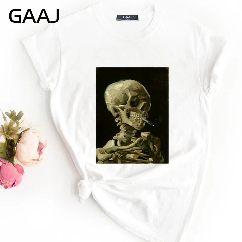 GAAJ "Van Gogh Van Goghing Van Gone", Футболка для женщин, женские футболки, одноцветная Футболка с принтом размера плюс, дизайнерская футболка для влюбленных 8YCDH