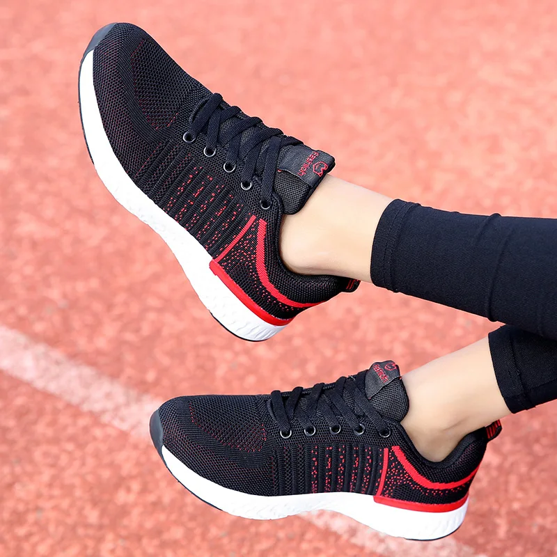 Кроссовки женская спортивная обувь на шнуровке сетчатые женские кроссовки