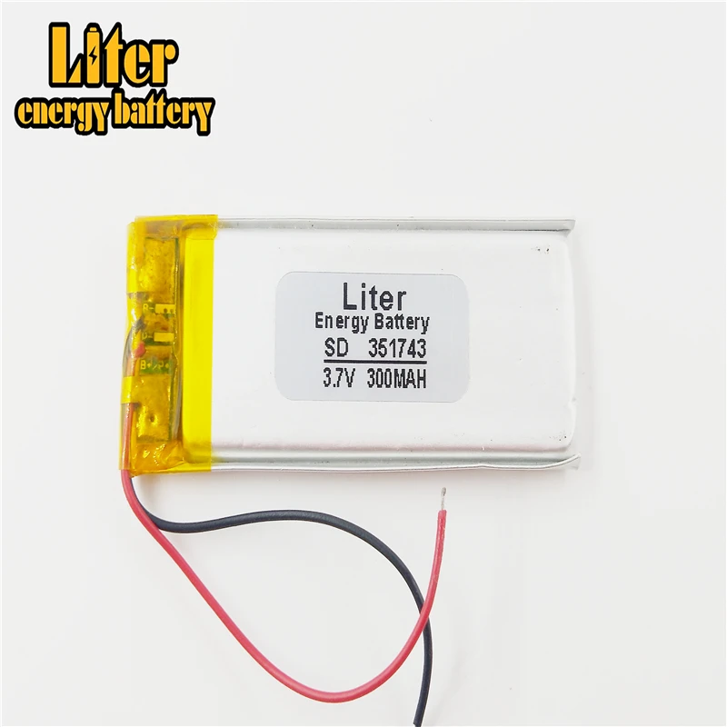 3 7 V литий полимерный аккумулятор 351743 300MAH точка чтения ручка рекордер маленькие