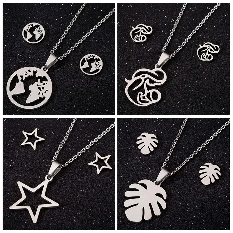 Sasusp наборы из нержавеющей стали для женщин дети волейбол карта растение