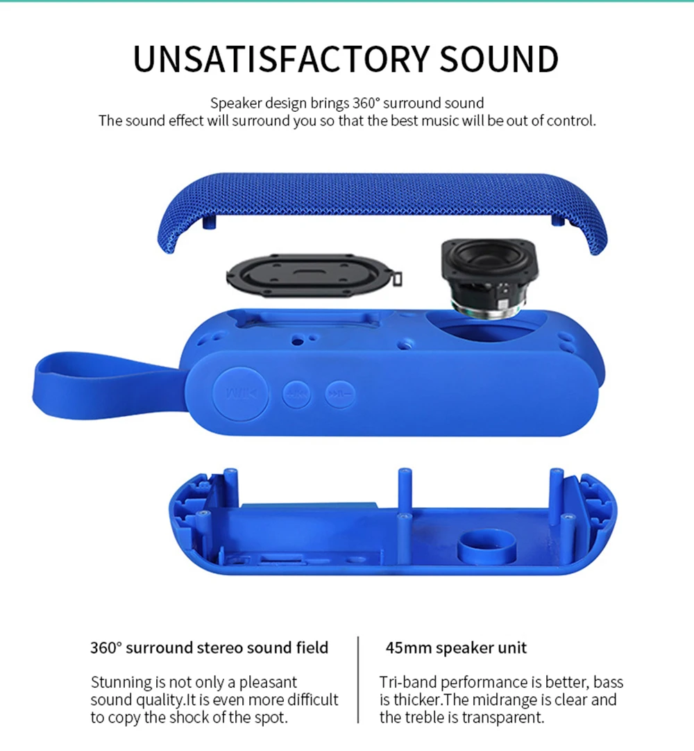 Портативный Bluetooth динамик беспроводной громкий звуковая система 3D стерео