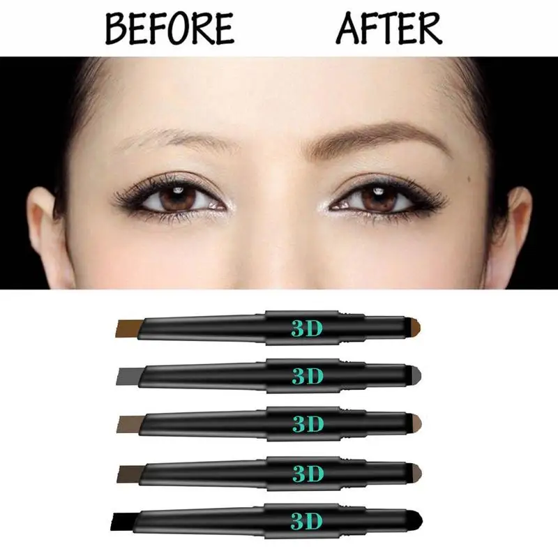 3 в 1 Водостойкий карандаш для бровей + кисть подводка Sobrancelhas порошок X9J2|Средства