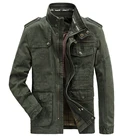 Куртка мужская из 100% хлопка, деловой Повседневный карго, в стиле милитари, с несколькими карманами, камуфляжная одежда, весна-осень