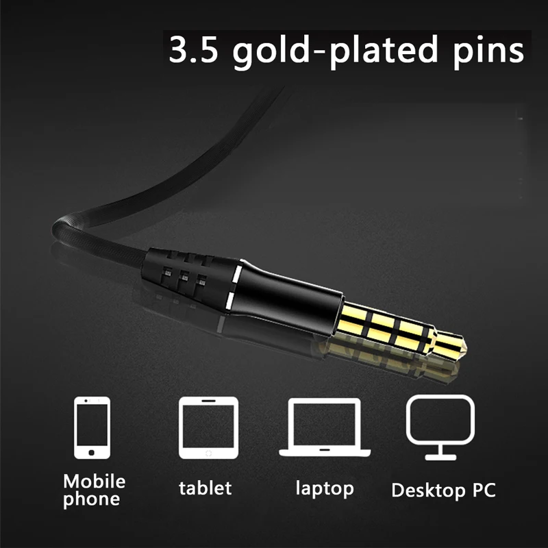 

Universal 3.5mm AUX Jack Wired Headphones Type C Port Earphones Gaming Music Deep Bass HIFI Sound For Mobile Phone iPhone Tablet