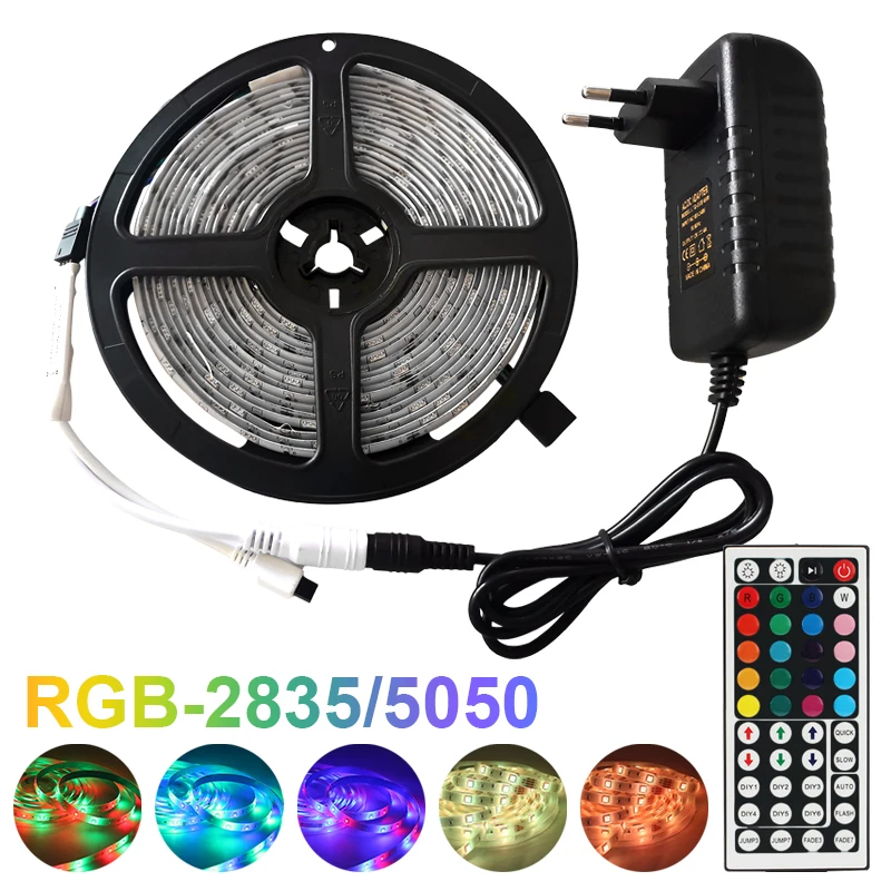 Светодиодная лента RGB 12 в Bluetooth WiFi Luces LED светильник s SMD 5050 2835 Гибкая