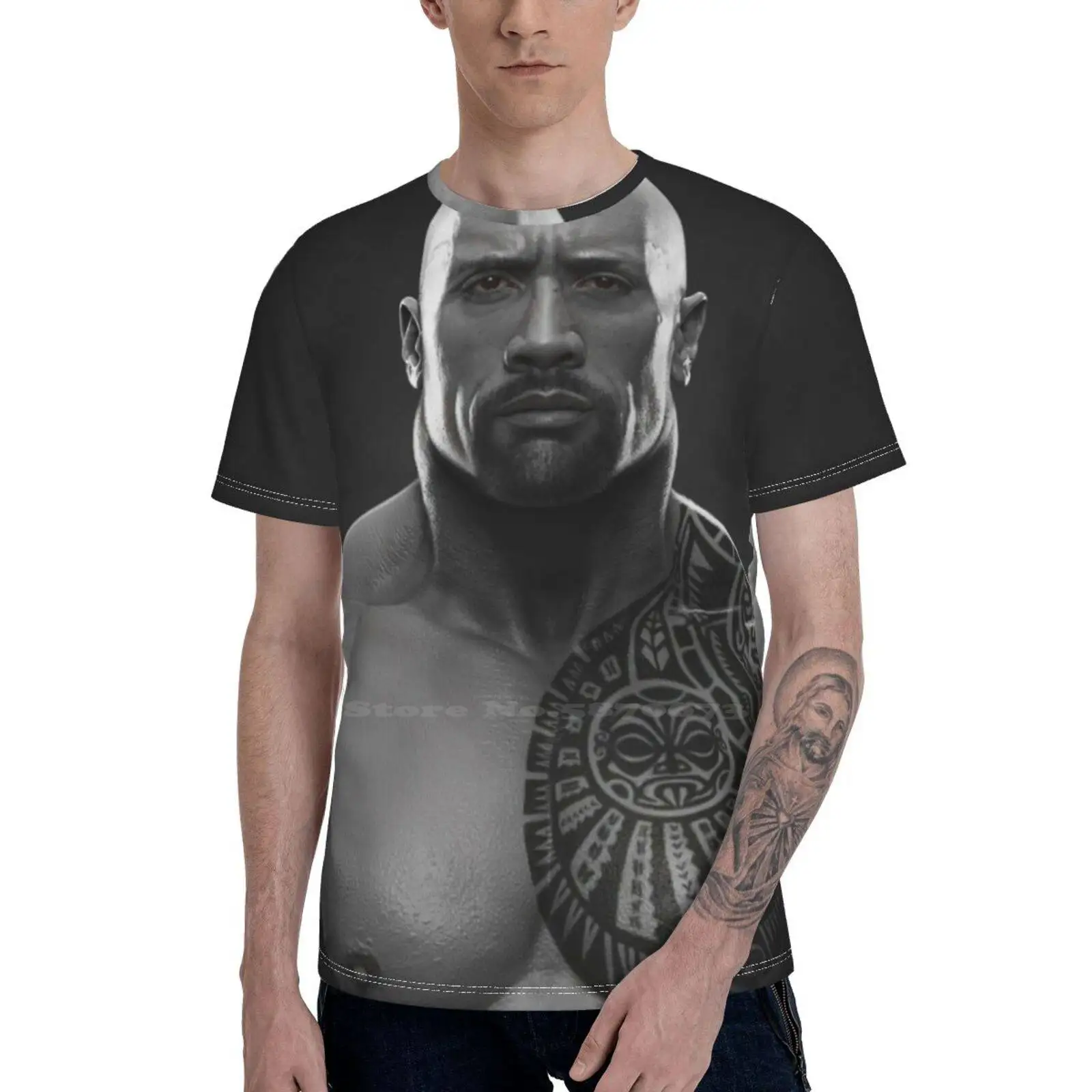 

Dwayne "The Rock" Johnson 3D Printing Harajuku Summer Casual T-Shirt Dwayne Johnson The Actor