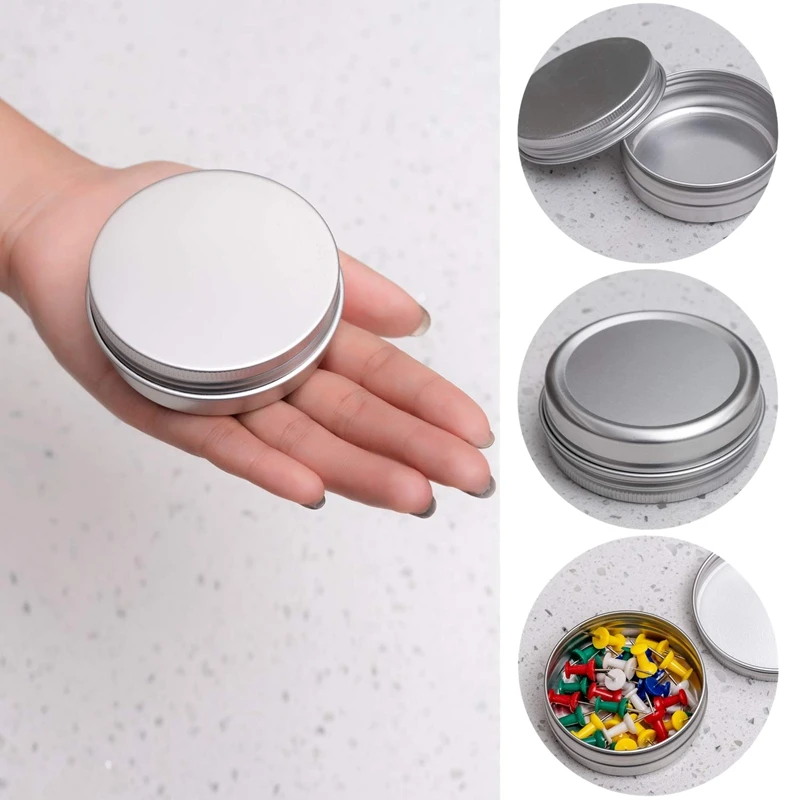 2 унции алюминиевых банок круглые банки для хранения Контейнеры винтовые крышки