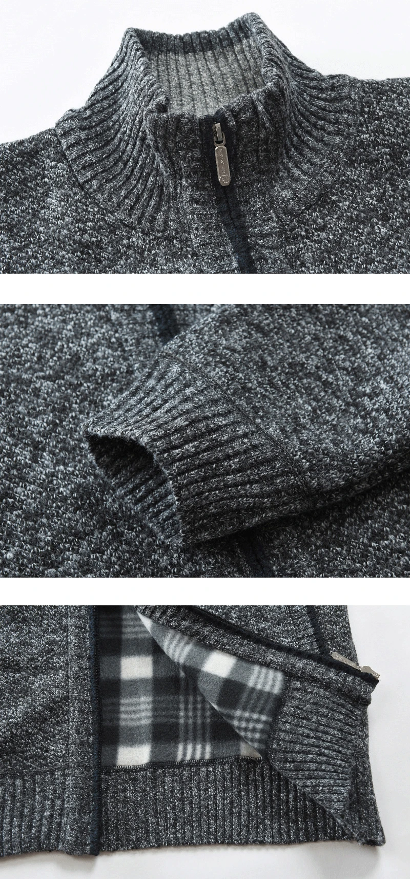 

Autumn and winter new foreign trade men's sweater Plush coat thickened sweater men's loose large sweater coat