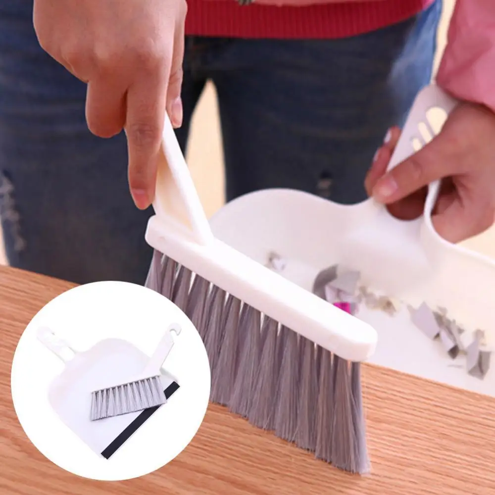 

Mini Cleaning Brush Portable Desktop Keyboard Sweep Brush Hanging Broom Dustpen Cleaning Tool