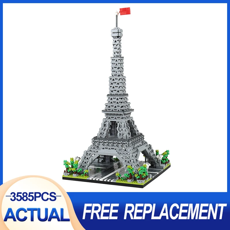 

LEZI LZ8002 Miniature Diamond Small Particle Architectural Model Series Eiffel Tower Building Blocks Bricks Children's Toy Gift