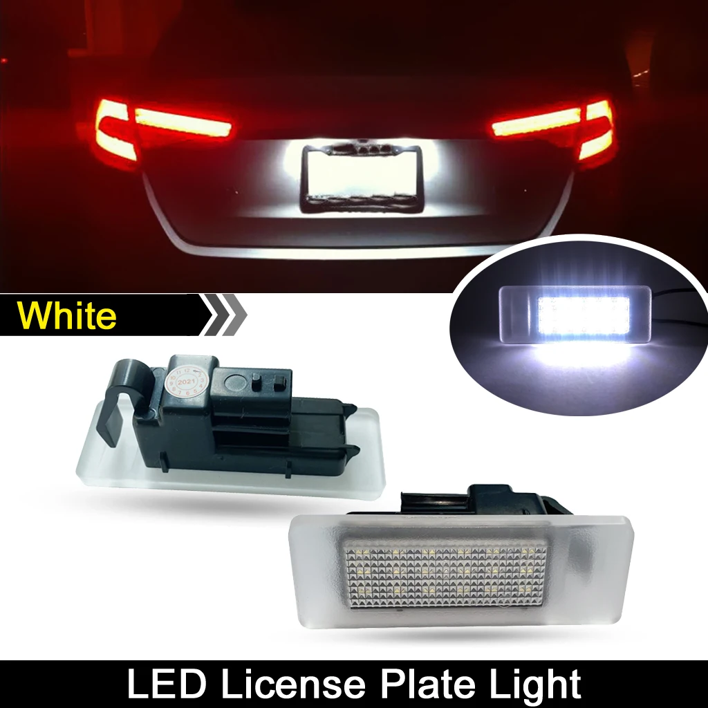 

For Nissan Leaf Infiniti Q50 Dacia Duster II Renault Megane High Brightness White LED License Plate Light Number Plate Lamp