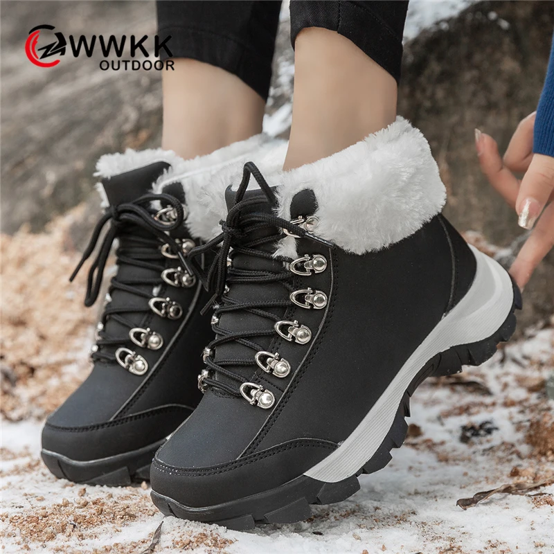 WWKK/женские ботинки Зимняя обувь Лыжные Лидер продаж Обувь на платформе Женские