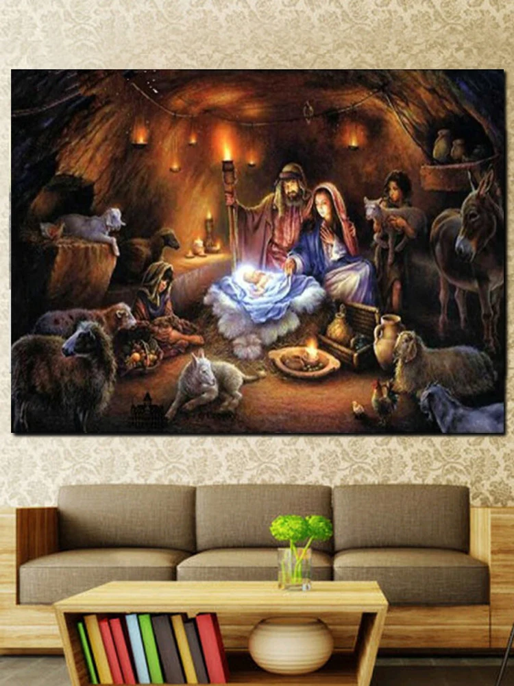 Картина из страз Holy family Born Baby алмазная картина сделай сам 3D вышивка крестиком