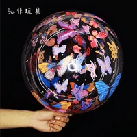 20 inches color printing bobo ball butterfly stalls selling bobo luminous toy floating air ball party decorations 233