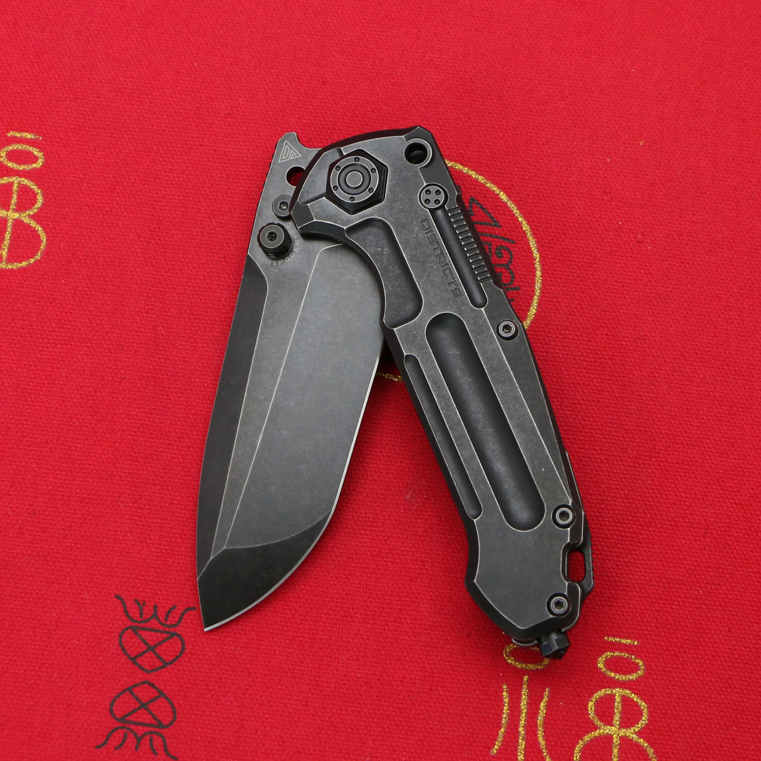 

DISTRICT 9 HYPOCENTER HEAVY TACTICS Folding Knife M390 blade Titanium Handle Camping Hunting Outdoor Survival Knives EDC Tools