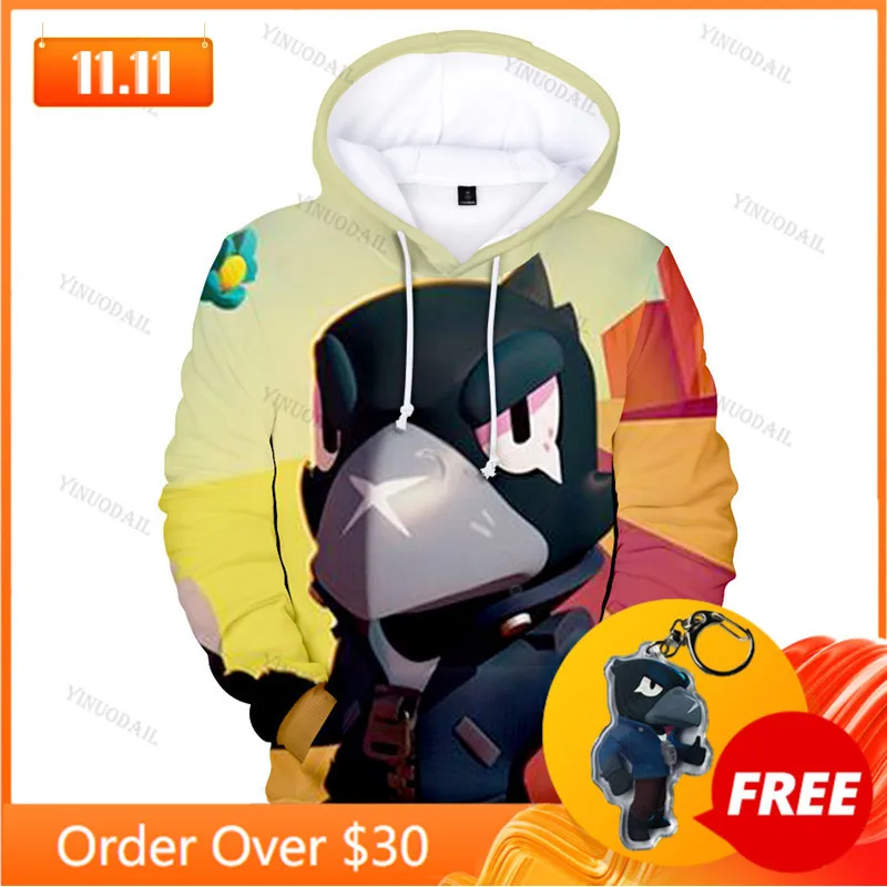 

Anime Star Hoodie Birthday Gift POCO MAX Boys Girls 3D PRIMO MORTIS Thin Hoodie Crow Spike Shelly Hoodie Kids Game
