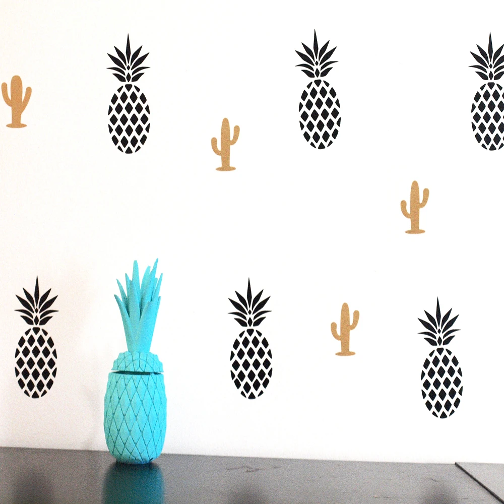 Современные самоклеящиеся виниловые обои с ананасами для детской комнаты