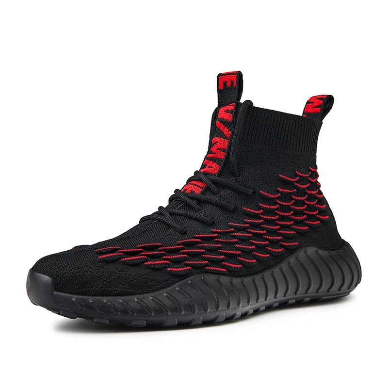 Осень 2019 новинка носки с рыбьими чешуями кроссовки мужская обувь повседневная