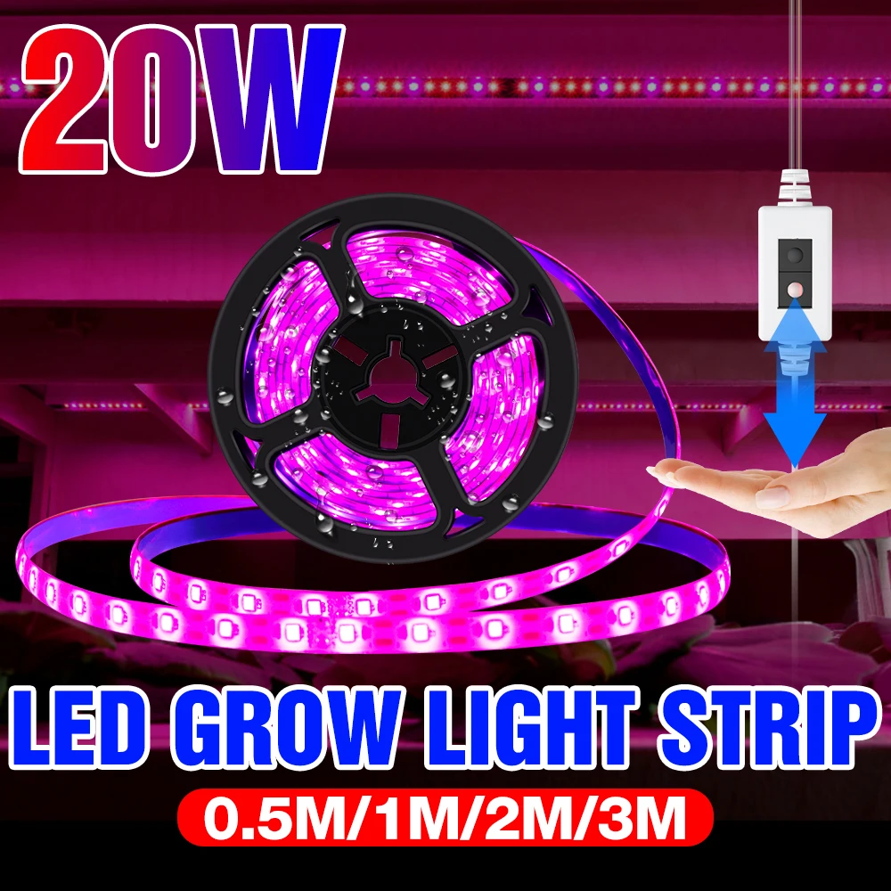 

5V USB Hand Sweep Grow Light Strip Led Phytolamp Full Spectrum Plant Growth Lamp Greenhouse Hydroponic Growth Lighting SMD 2835