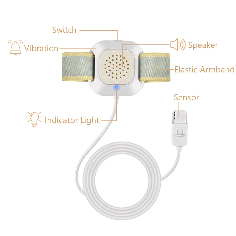 

Professional Arm Wear Bedwetting sensor Alarm For Baby Toddler Adults Potty Training wet reminder Sleeping Enuresis