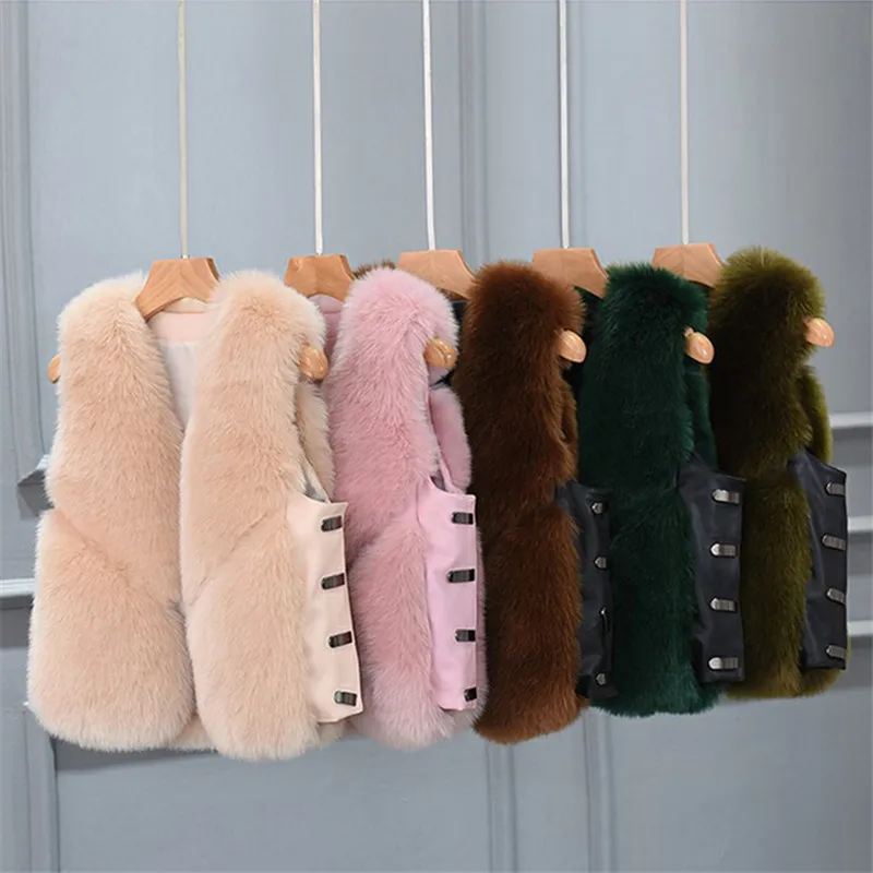 

Осенне-зимний роскошный элегантный короткий меховой жилет, женская модная короткая облегающая безрукавка из искусственного лисьего меха, ...