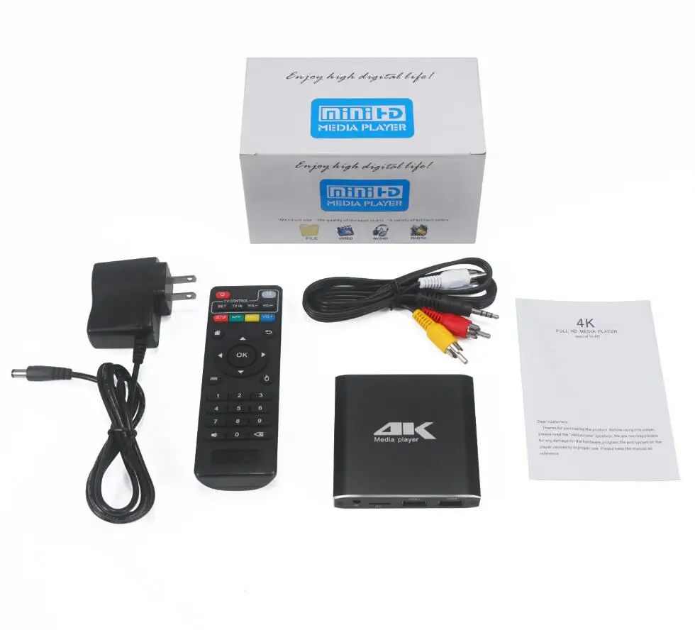 Металлический Мини-медиаплеер Autoplay Full HD 4K с поддержкой карт Micro SD TF USB-накопителя