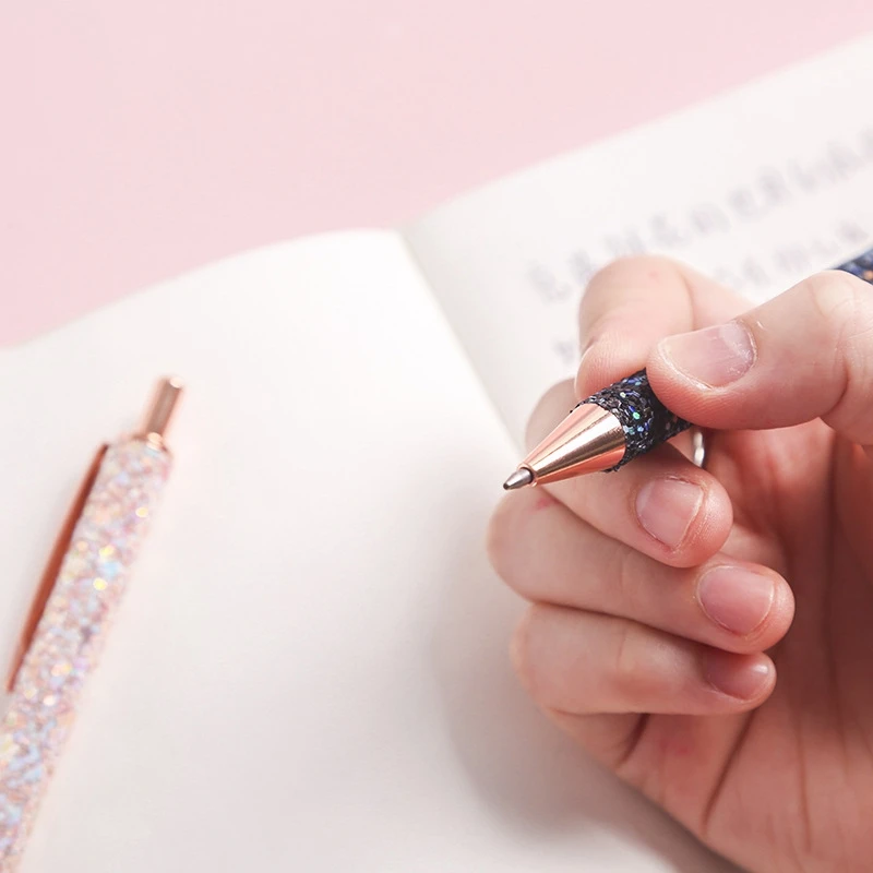 Шариковая ручка с блестками и черными чернилами 0 5 мм|Шариковые ручки| |