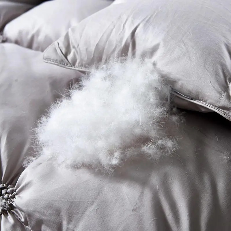 42 100% гусиный пух белое серое одеяло постельный комплект король королева полный