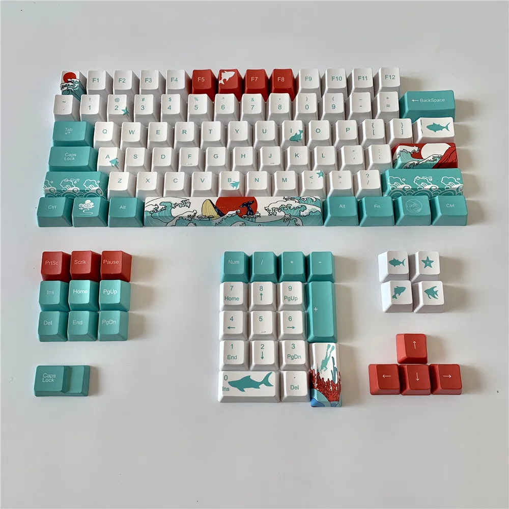 Japanese Coral Sea Keycap PBT механическая клавиатура с сублимационным ключом OEM
