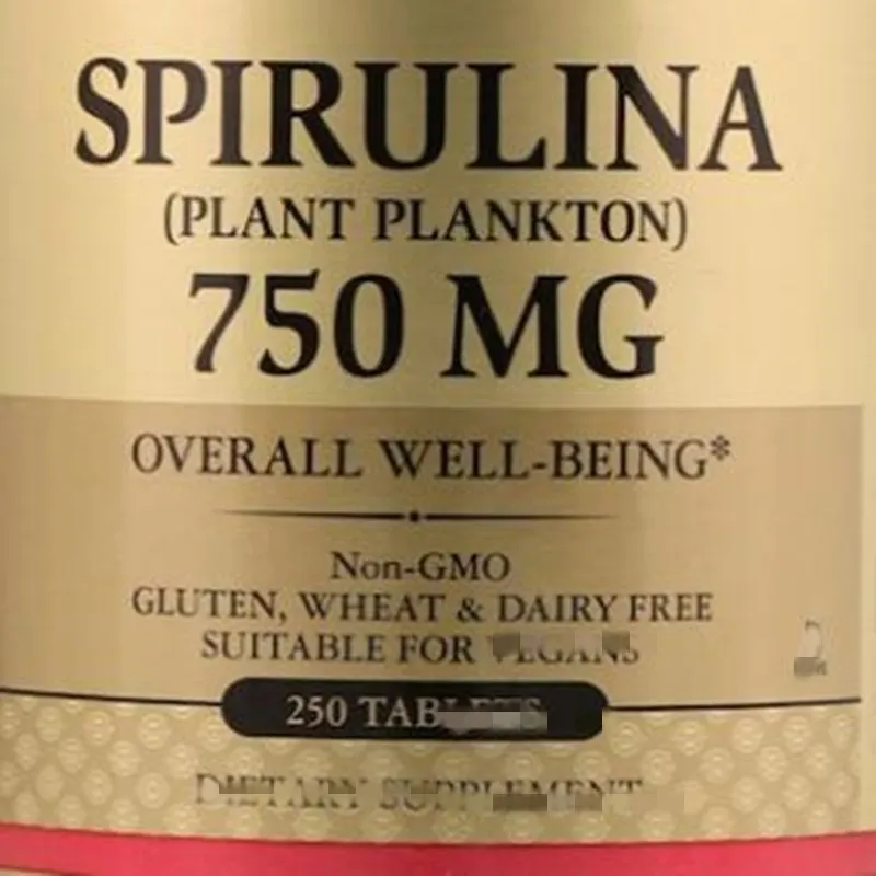 

Спирулина, регулирующая желудок и кишки, 750 мг, 250 шт