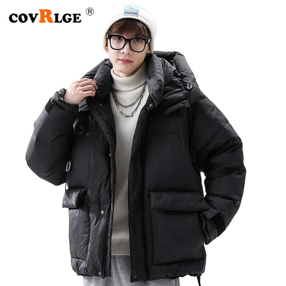 

Куртка Covrlge Мужская зимняя, базовый пуховик с воротником-стойкой, однотонная теплая утепленная верхняя одежда, MWY040