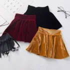 Юбки для новорожденных девочек, юбка с завышенной талией, вельветовые однотонные плиссированные юбки принцессы на возраст от 12 до 24 месяцев до 3 лет