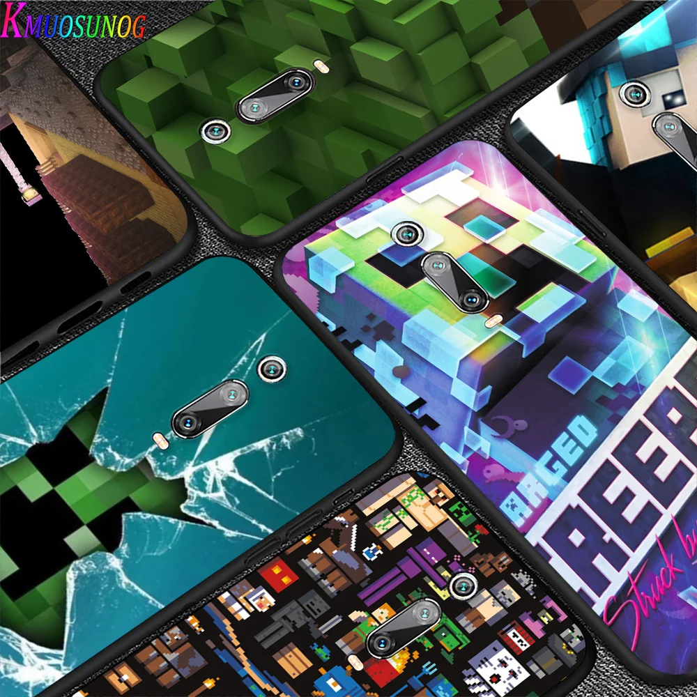 

Video game mini world For Xiaomi Redmi S2 Y2 9 9 Prime 9C 9A 9T 9AT K30 K30S K30i K40 Note 9 Pro (5G) Black TPU Phone Case