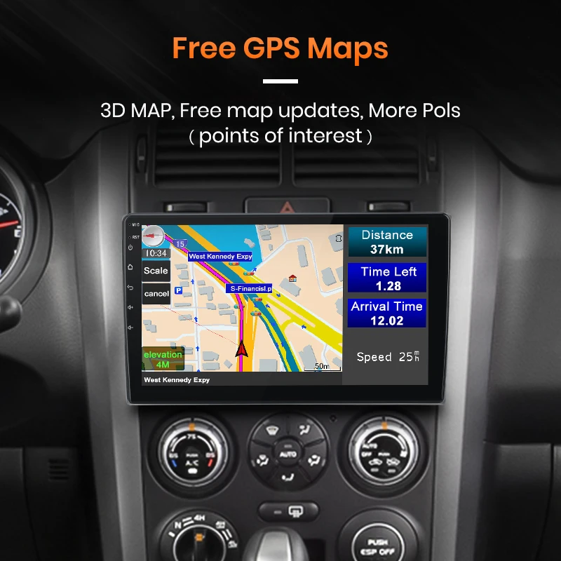 Автомагнитола AWESAFE PX9 для Suzuki Grand Vitara 3 2005-2015 2007 2008 мультимедийный видеоплеер с GPS 2din