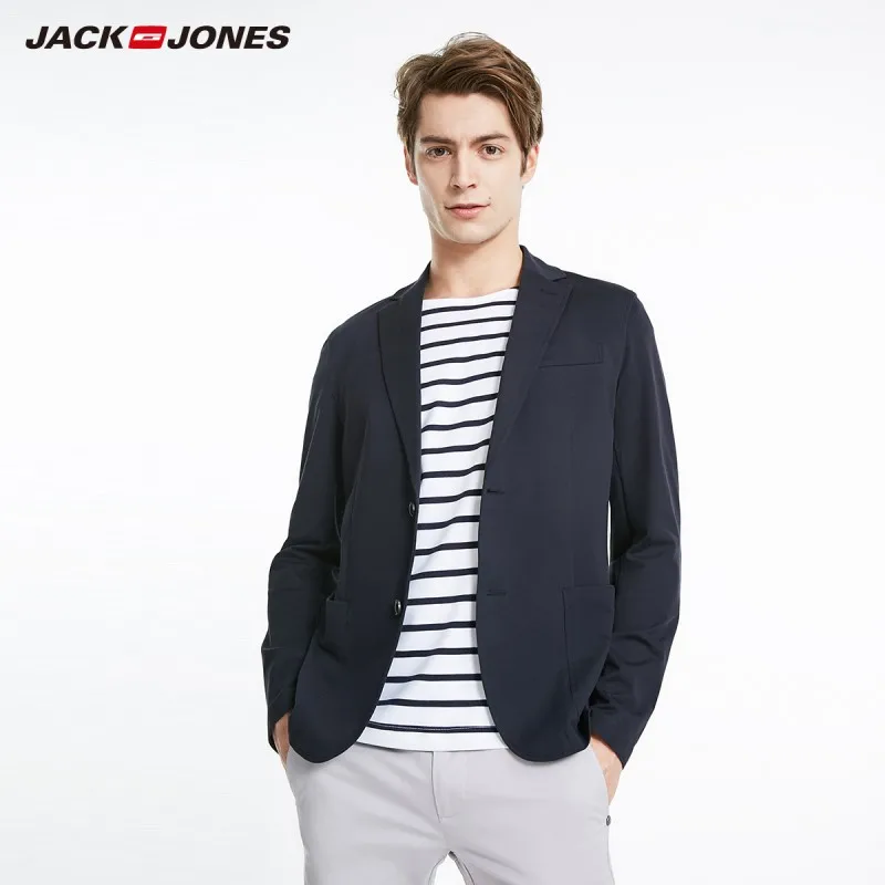 Мужской повседневный стрейчевый Блейзер JackJones деловой хлопковый 219208507|Пиджаки| |