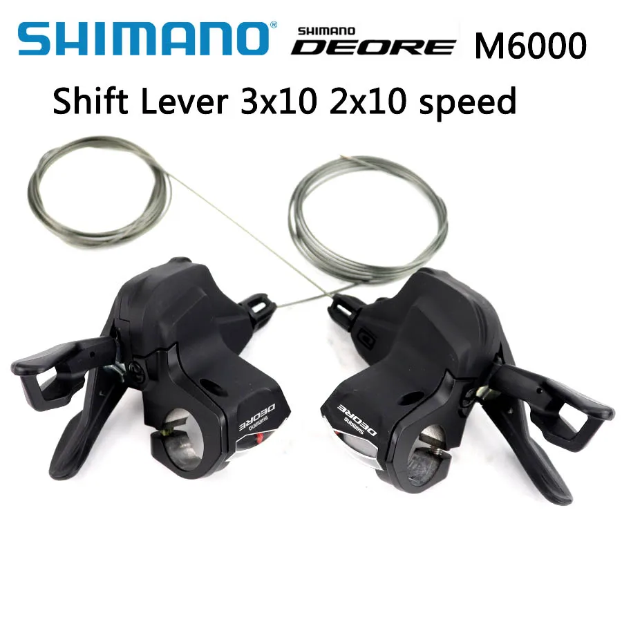 Shimano Deore SL-M6000 Скорость рычаг переключения передач 2/3x10 правой и левой MTB смещение рычагов 20/30 с внутренним кабель горный велосипед Запчасти