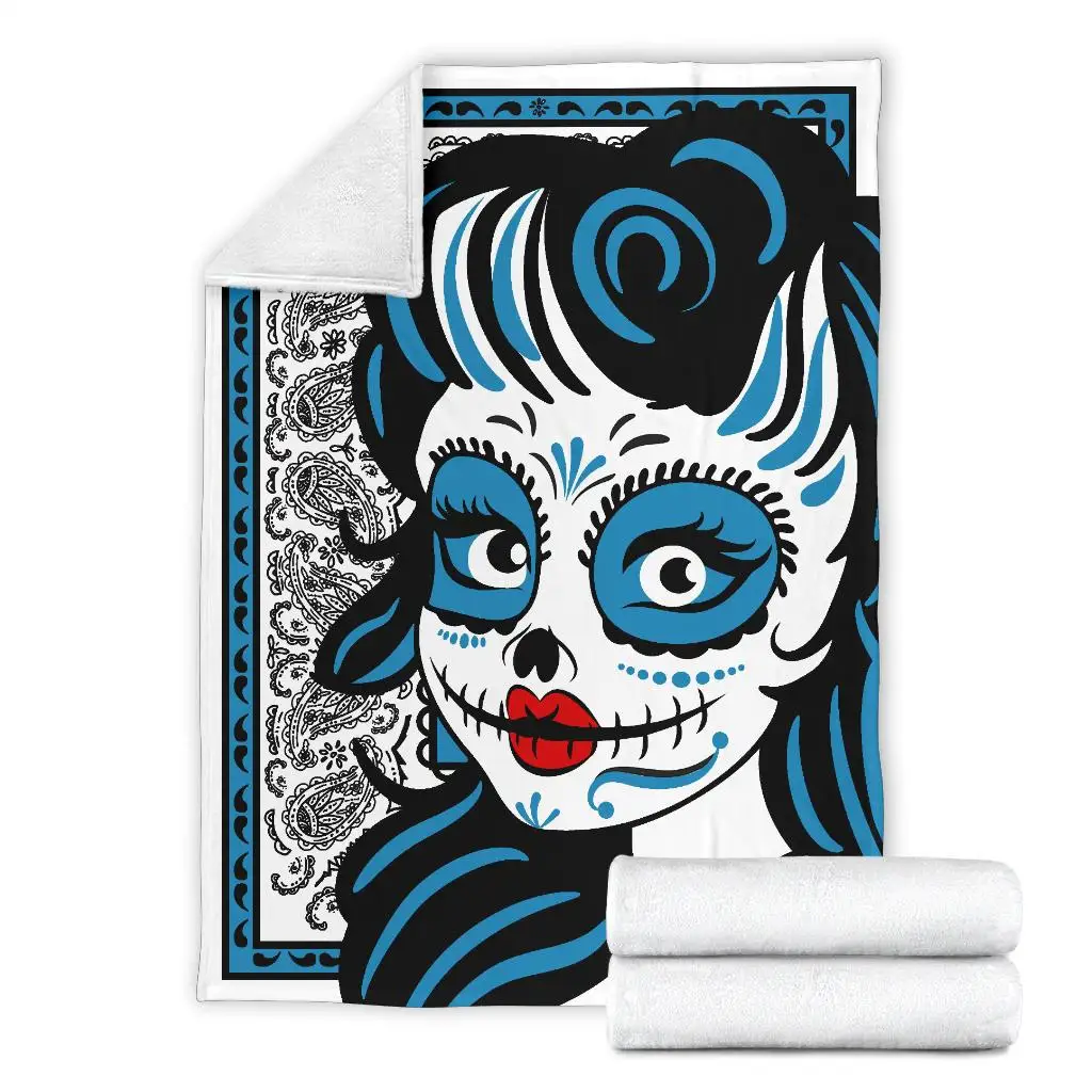 

Белая бандана Calavera 3D печать носимых одеял Взрослые/Дети Флисовое одеяло домашние аксессуары Прямая поставка