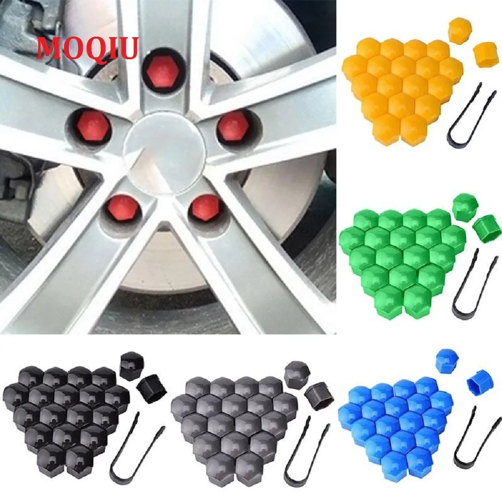 

MOQIU 17 мм 20 шт. защитный Шапки антикоррозионные колпачки на Колесные гайки автомобиля Шапки Авто концентратор покрытие для автомобильной пок...