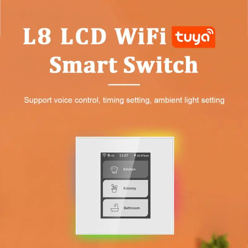 

Умный настенный светильник ель 4 в 1 с поддержкой Wi-Fi и сенсорным ЖК-экраном