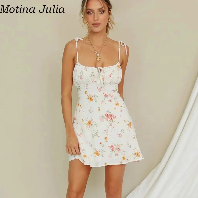 Motina Julia элегантное короткое шифоновое платье с цветочным принтом женское