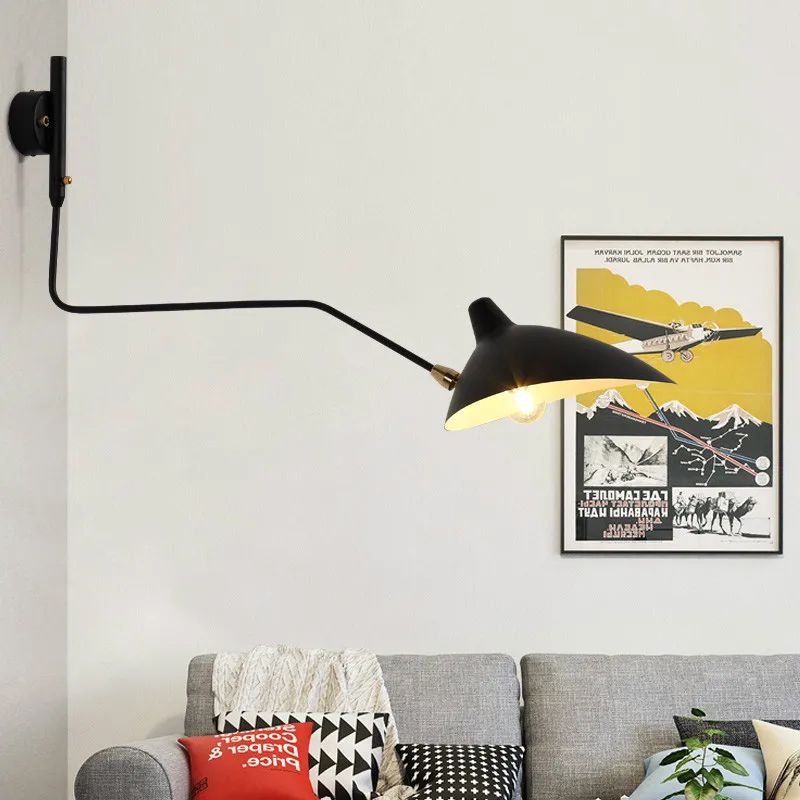 Настенный светильник dawn в скандинавском стиле настенный с вращающимся стержнем